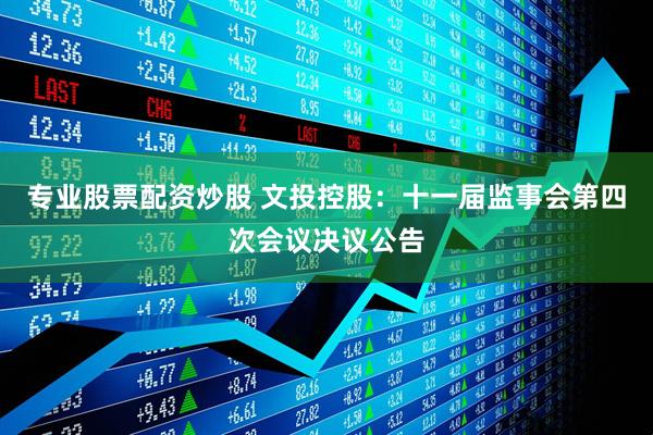专业股票配资炒股 文投控股：十一届监事会第四次会议决议公告